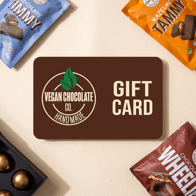 Vegan Chocolate Co digital gift card with Timmy, Tammy, Wheelie and bon bons