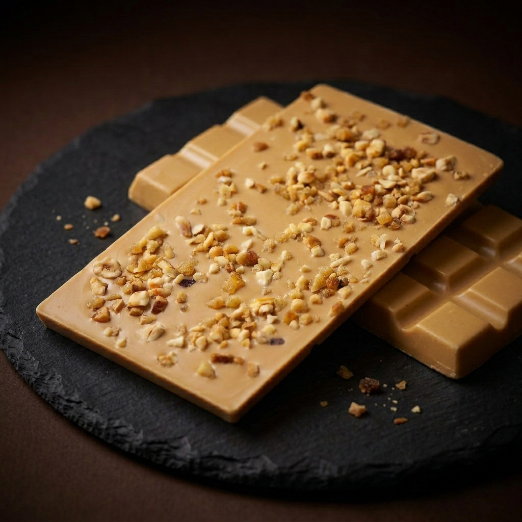 White Caramelised Hazelnut Bar 100g — Vegan Chocolate Co
