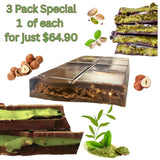 Ganache Crunch Bars - Pistachio | Hazelnut | Matcha - (200g)
