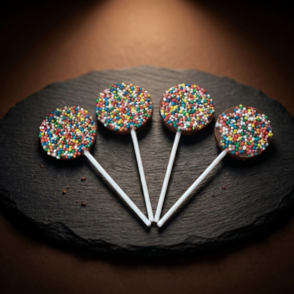 CHOCOLATE FRECKLE LOLLIPOP  - 4 Pack — Vegan Chocolate Co