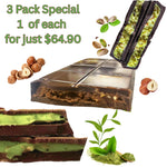 Ganache Crunch Bars - Pistachio | Hazelnut | Matcha - (200g)
