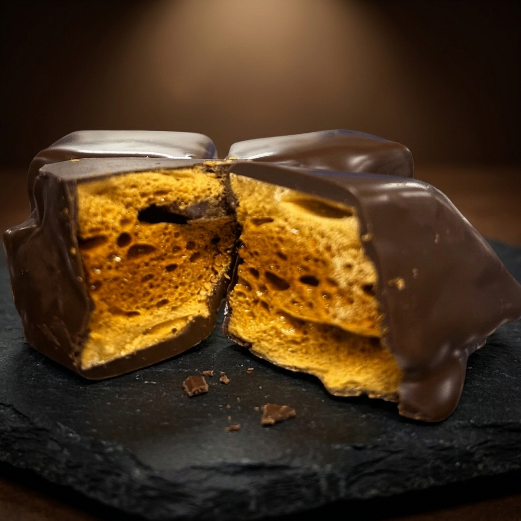🍯 Dairy Free Choc Coated Honeycomb – 125g — Vegan Chocolate Co