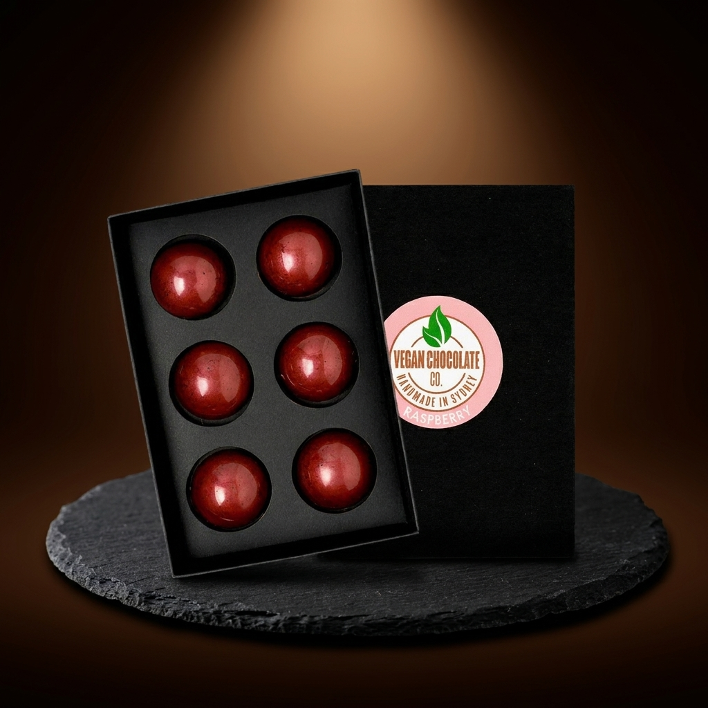 Raspberry Bon Bons (6 Pack) — Vegan Chocolate Co