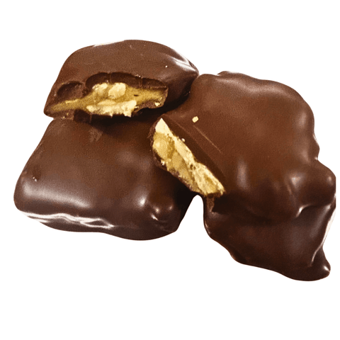 🍯 Choc Coated Vegan Peanut Brittle – OMG it's Irresistible - VeganChocolateCompany