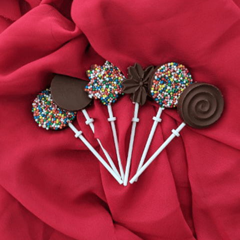 CHOCOLATE FRECKLE LOLLIPOP - 4 Pack - VeganChocolateCompany