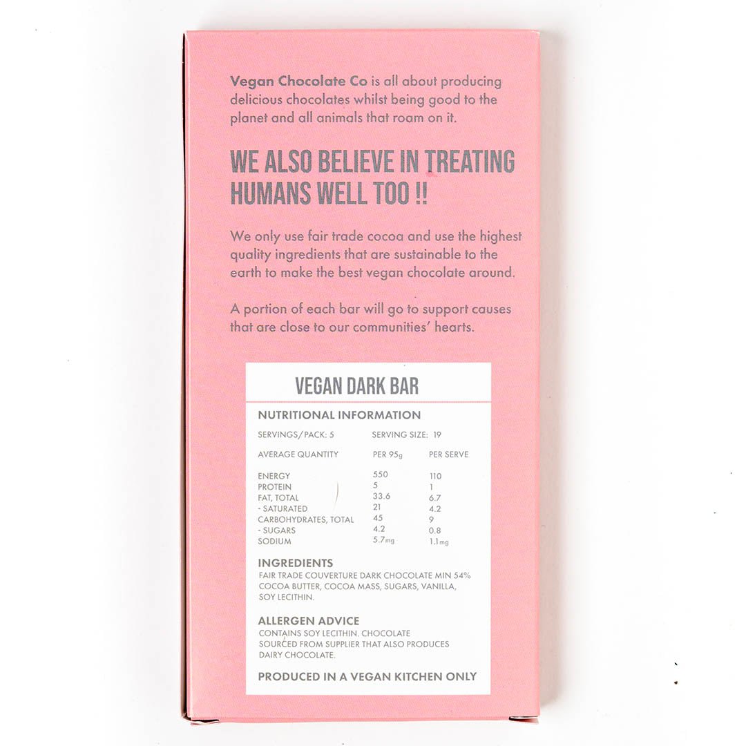 Vegan Dark 59% Bar (90g) - VeganChocolateCompany