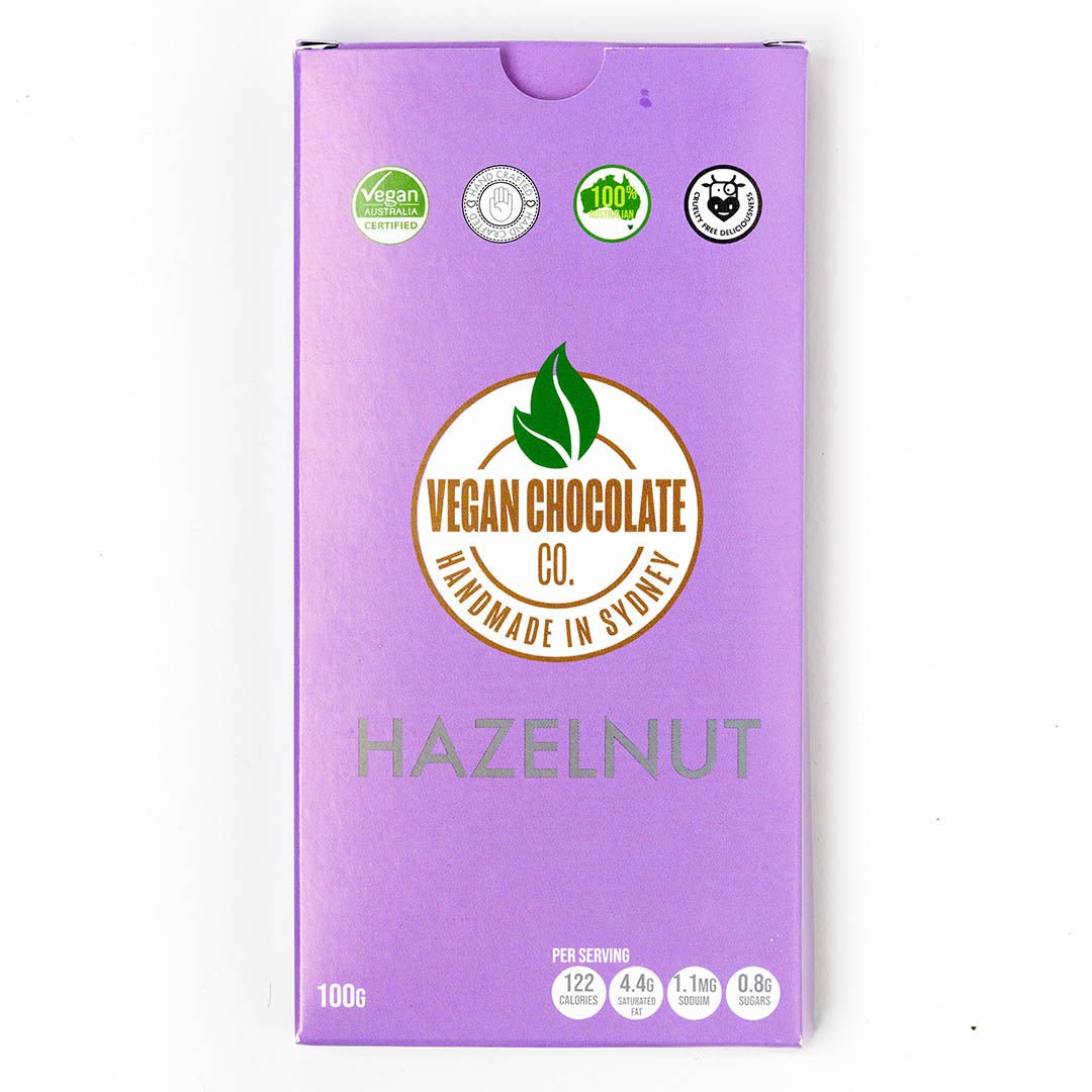 Vegan Hazelnut Bar (100g) - VeganChocolateCompany